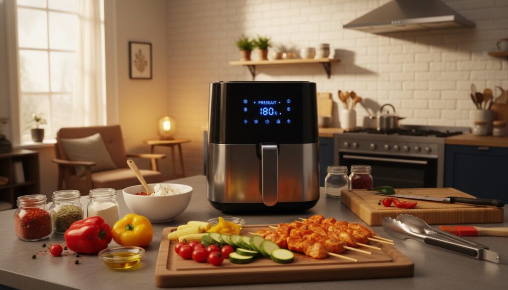 Vorbereitung für BBQ-Gerichte im Airfryer
