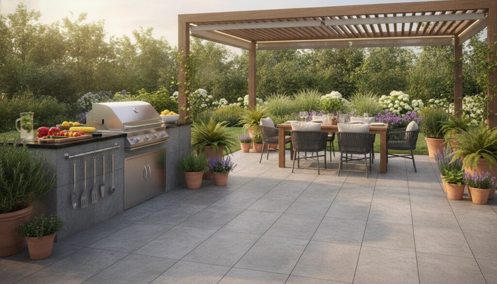 Bodenbelag für Grillplatz